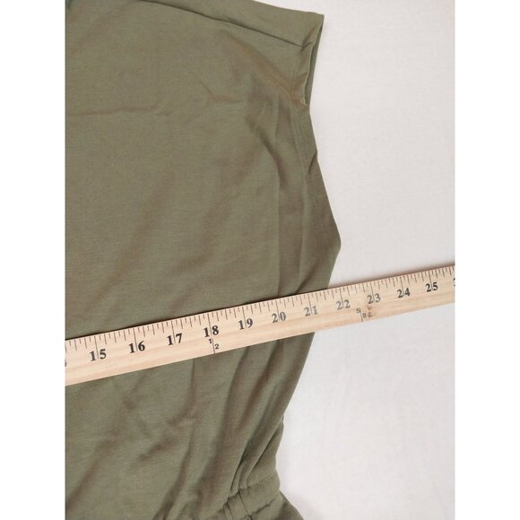 NWT Torrid Midi Jersey Cross Back Slit Dress Sz 2X Olive Green - Picture 9 of 11